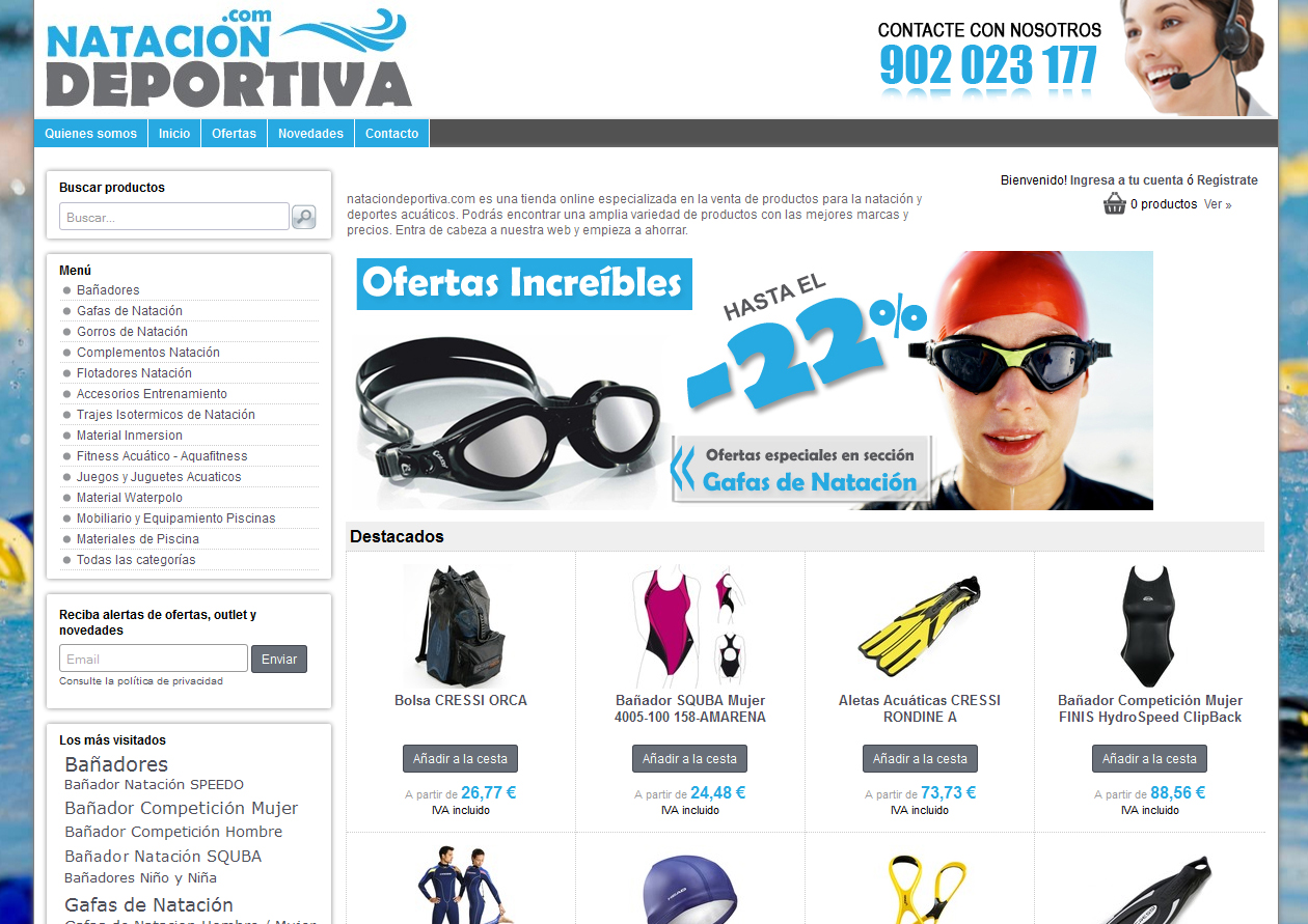 Material Piscina y Natación, Tienda de Natación Online